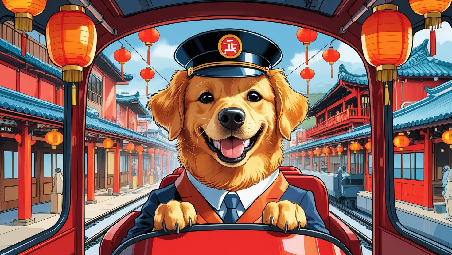 運転する犬